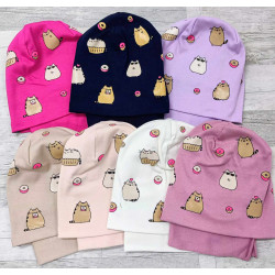 CZAPKA+ KOMIN PUSHEEN CAT ŚWIECĄCA W CIEMNOŚCI 3-12 LAT