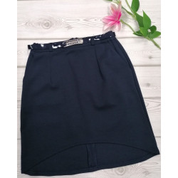 Poeslagrok met uitgebreide achter- en riem - kleur: marineblauw - Poolse producent - Kids & Style