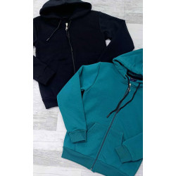 BLUZA BAWEŁNIANA OCIEPLANA BASIC SLIM