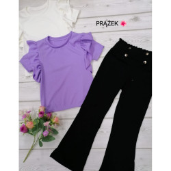 Lila Bluse mit Schnickschnack für Mädchen